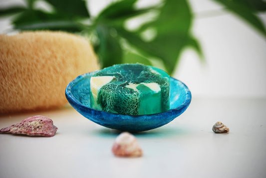 Jabón exfoliante de lufa.